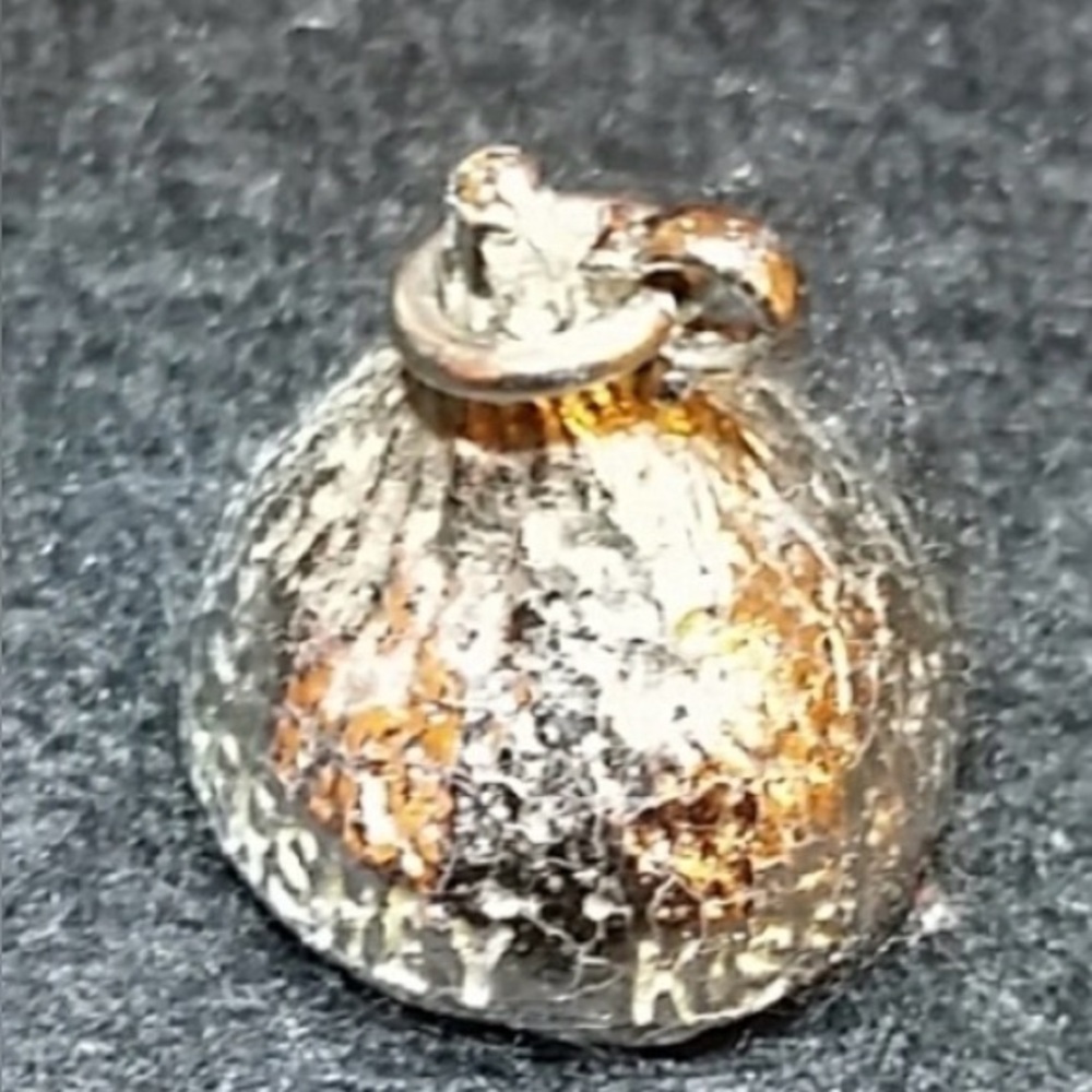 Vintage Hershey's Kiss SOLID
 Silver Bracelet Charm or Necklace Pendant